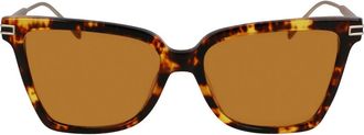 Ferragamo Gancini 56mm Butterfly Sunglasses in Dark Tortoise at Nordstrom