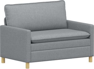 vidaXL Sof&aacute; 2 Plaza Gris Claro 126 X 81 X 87,5 Cm Tela Vidaxl