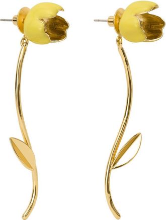Kate Spade New York floral statement drop earrings in Yellow. at Nordstrom
