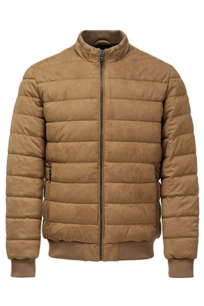 Salsa Steppjacke SALSA Salsa Jeans Steppjacke Suede Puffer Bomber Jacket, Herren, Gr. M, braun, Obermaterial: 90% Polyester PES. 10% Elasthan EL., Jacken St