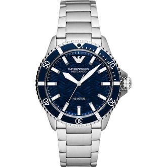 Emporio Armani Diver Heren Horloge Zilverkleurig AR60059