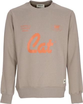 CAT Lichtgewicht Crewneck Sweatshirt Chateau Grey - Heren - Sweatshirts - Grijs - XL - Katoen - Hoodies & sweatvesten