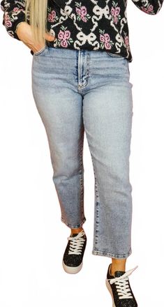 Dear John Denim Frankie Straight Fit Crop Jeans In Antique Wash