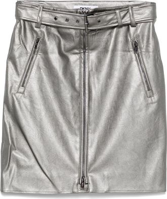 DKNY Minigonna con cintura - Argento
