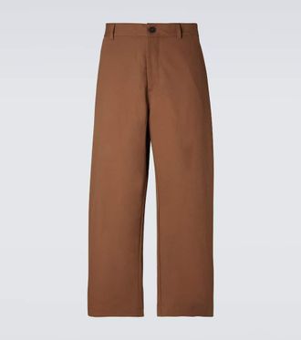 STUDIO NICHOLSON Bosworth cotton twill wide-leg pants