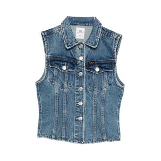 Lois Vests, female, Blue, Size: XS Button-Fastening Vest