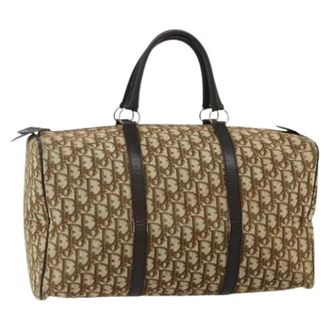 Dior Pre-owned Vintage trotter handtas - Dames - Vintage Handtas - Bruin - ONE Size - Leer - Vintage