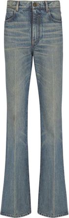 Balmain Slim straight-leg jeans in vintage denim in Blue at Nordstrom, Size 33