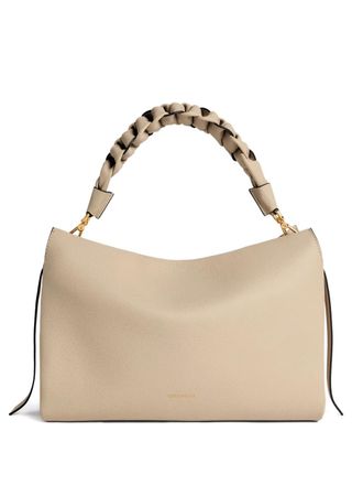 Coccinelle Boheme medium schoudertas met gevlochten detail - Beige