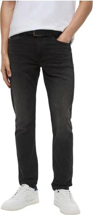 Calvin Klein Jeans Zwarte Slim Taper Oil Jeans - Heren - Slim Fit Jeans - Zwart - W31 L32 - Katoen - Jeans