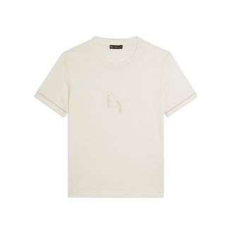 Freddy T-shirt Girocollo con Ricamo Traforato del Logo