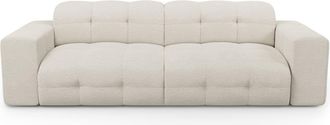 Sia Home Sof&aacute; 4 plazas boucl&eacute; crema 230 cm