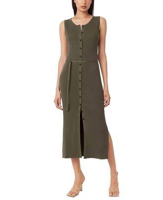 Frank + Oak The Sleeveless Sweater Dress In Olive Green