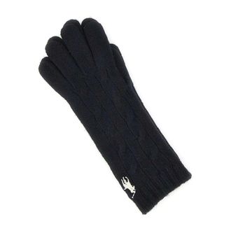 Polo Ralph Lauren Accessoires, Dames, Zwart, ONE Size, Wol, Handschoenen van kabelgebreide wol en kasjmier