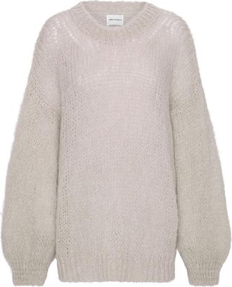 Americandreams Pepper Round Neck Pullover - Dames - Ronde hals truien - Beige - ONE Size - Wol - Truien & Vesten