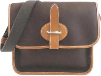 Herm&egrave;s Pre-owned Vintage Schoudertas - Dames - Vintage Schoudertas - Bruin - ONE Size - Leer - Vintage
