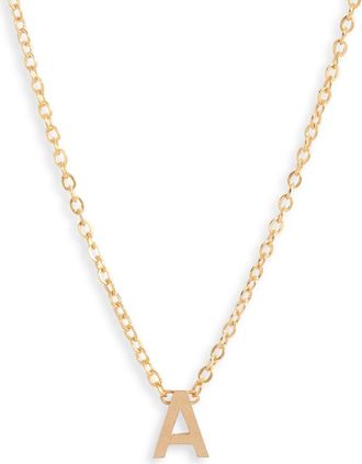 Set & Stones Cheyenne Initial Pendant Necklace in Gold /A at Nordstrom