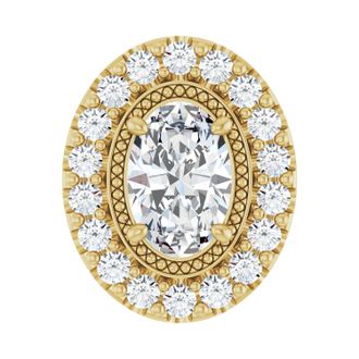 Diamond2Deal 14k Gold 5/8ct Lab-Grown Diamond Pendant