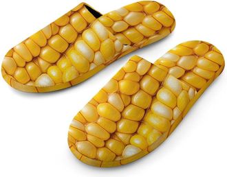 Generic Corn Mens Cozy House Slippers Winter Warm Shoes with Anti-Slip Sole for Travel Indoor Outdoor