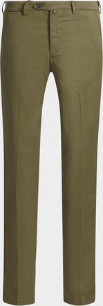 Sartorio Men & apos;s Flat-Front Cotton-Blend Trousers