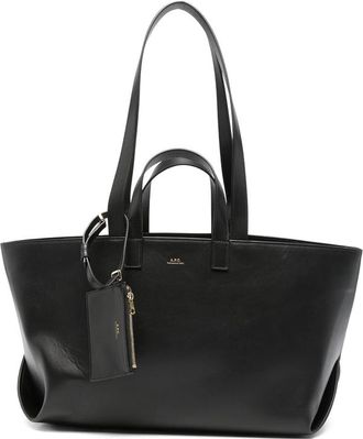 A.P.C. A. p.c. Le Drummer Logo-stamp Leather Tote Bag