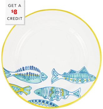 Vietri Vietri Elbas Fish Dinner Plate With $8 Credit