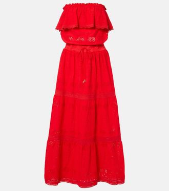 Melissa Odabash Caroline broderie anglaise cotton midi dress