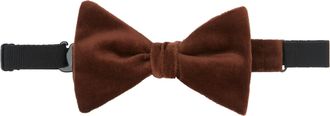 Oliver Brown Velvet Bow Tie, Self Tie - Brown