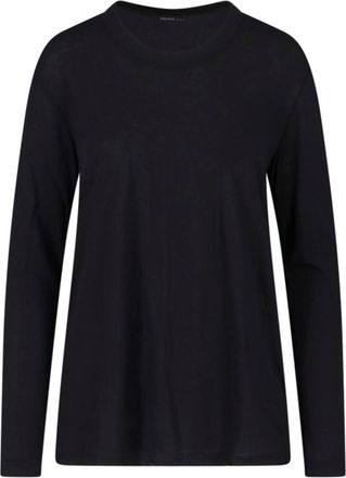 James Perse Black Cotton Classic Long-Sleeve T-Shirt