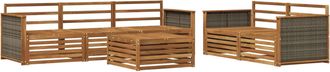 vidaXL Conjunto De Sof&aacute;s De Exterior 6 Uds. Natural Vidaxl