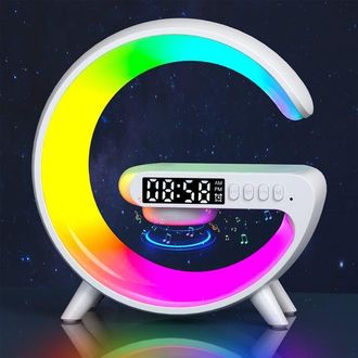 OEM L&aacute;mpara Despertador - Cargador Inal&aacute;mbrico - Reloj Despertador Digital - Reloj Despertador Con Luz - L&aacute;mpara De Mesa - L&aacute;mpara Led - Altavoz Bluetooth
