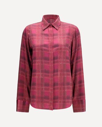 Ermanno Scervino Crystal check satin Shirt Female 40