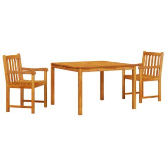 Berkfield Home 3-Piece Garden Dining Set - Solid Acacia Wood