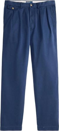 Polo Ralph Lauren Whitman geplooide straight broek - Blauw