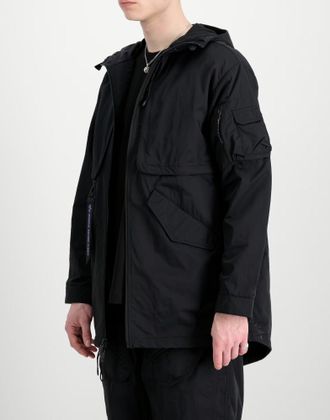 Alpha Industries Mens Utility Uv Fishtail Jacket Black Clothing > Coats &