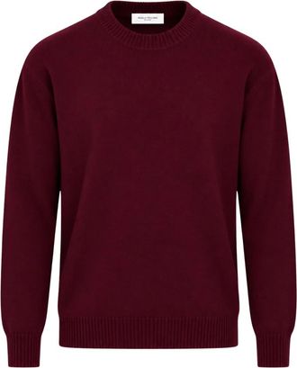 Paolo Pecora Trui met ronde hals - Heren - Ronde hals truien - Rood - 2XL - Wol - Truien & Vesten