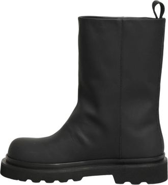 Dolce & Gabbana Mid Calf Laarzen - Heren - Hoge Laarzen - Zwart - 42 EU - Leer - Schoenen