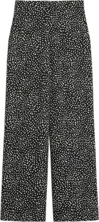 Max Mara Wijde broek - Dames - Wijde Broeken - Zwart - XS - Polyester - Broeken