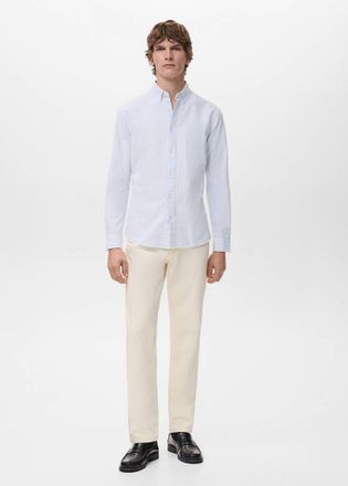 Mango Camicia 100% cotone righe blu - Uomo - XXL - MANGO MAN