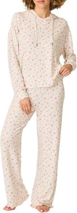 PJ Salvage Romantic Rose 2-Piece Pajama Set in H Cloud at Nordstrom, Size X-Small