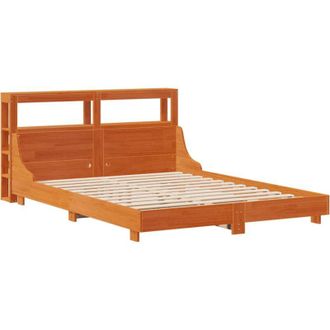 vidaXL Vidaxl - Estructura De Cama Sin Colch&oacute;n Madera Maciza Marr&oacute;n 120x190 Cm