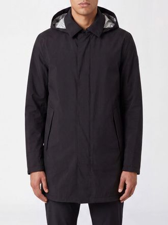Herno Knee-Length Gore-tex Tech Fabric Trench Coat with Hood