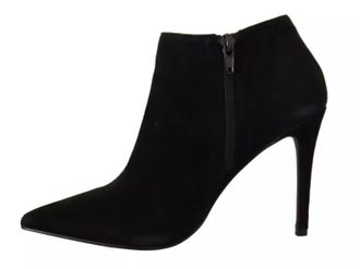 Steve Madden Black Suede Leather Stiletto Heels Boots Womens Shoes (Pre-Owned)