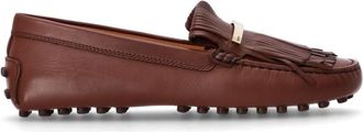 Tod's Brown Logo Loafers