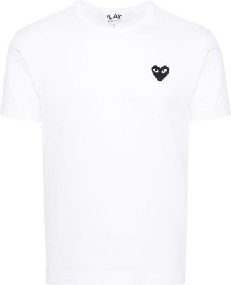 Comme Des Gar&ccedil;ons White Logo Cotton T-shirt