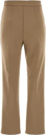 Max Mara Womens Camel Stretch Nylon Teismo Pant Nocciola Exterior: Elastane Pantaloni Trousers