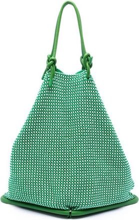 Bottega Veneta Pre-owned Bottega Veneta Nylon Crochet Folding Shopper Tote P01646094R