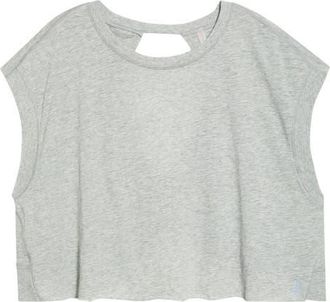 Free People FP Movement My Tee Time Open Back T-Shirt in Heather Grey at Nordstrom, Size X-Small