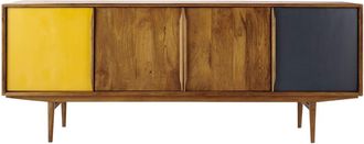 Maisons du monde Aparador vintage de 4 puertas de madera de mango 220 cm