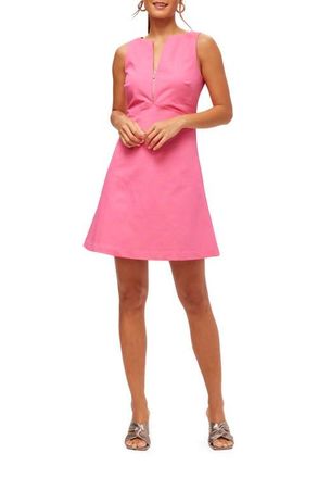 Trina Turk A Line Zip Front Tied Dress in Love All Pink at Nordstrom, Size 12